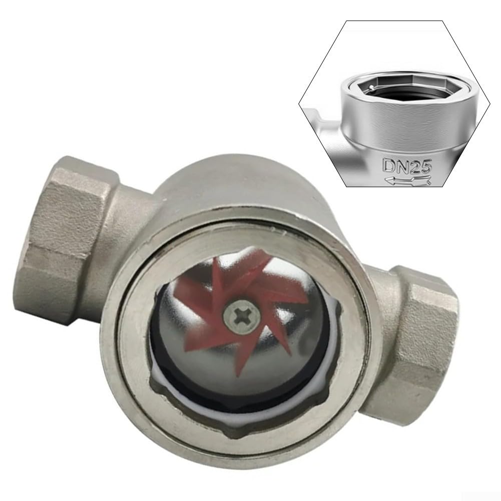 Industrielles Schauglas Wasserdurchflussanzeiger 304 Edelstahl, für hydraulische pneumatische Systemüberwachung (DN8)