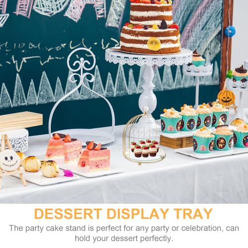 Support à pâtisseries en verre de haute qualité et structure métal dorée - 4