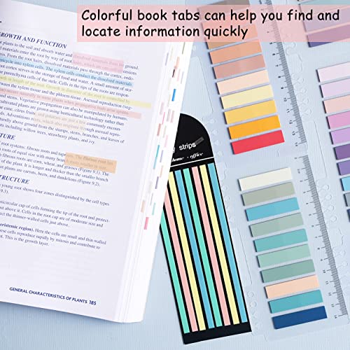 Wschu 2320Pcs Book Tabs For Annotating Books, 104 Colors Morandi Sticky Tabs For Binders, Page Markers Transparent Sticky Notes,Writable & Repositionable Book Flags Strip Index Tabs,Page Tabs #TOP2
