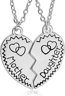 Mother Daughter Necklace Set for 2 Mom Mothers Day Gifts Necklaces for Mom Daughter Matching Love Heart Pendant Necklaces Gift for Mothers Daughters Birthday Gifts from Mom and Daughter Necklace Gift