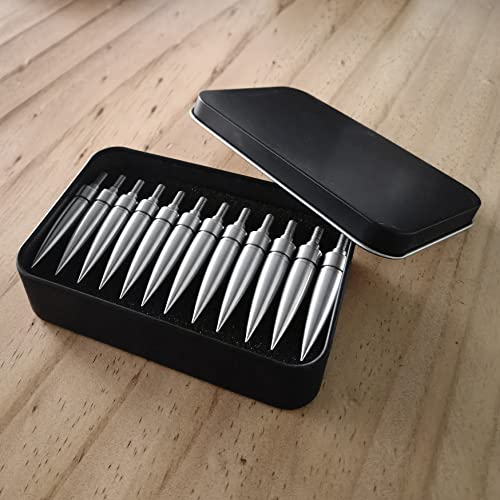 Diolili 12Pcs Archery Stainless Steel Arrow Field Points And Arrow Shaft Explosion-Proof Ring For Practice And Hunting #TOP6