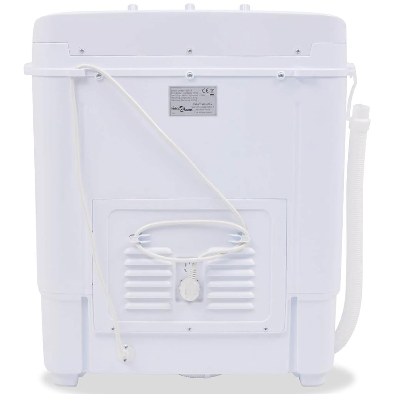 Homgoday Mini-Waschmaschine 2-Kammern-Design 3,6 kg Blau/Weiß 57,5 x 34 x 65 cm für Single, Studenten, Camping Model50549