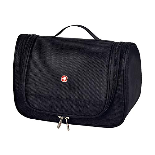 Preisvergleich Produktbild Gobesty Kulturbeutel Kulturtasche zum Aufhängen, Kulturbeutel XL Kulturbeutel zum Aufhängen 6 Liter für Herren & Damen Home Gym Airplane Hotel, Schwarz