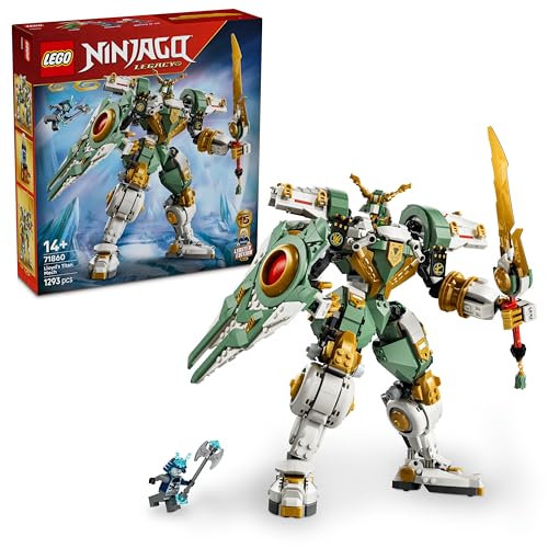 LEGO NINJAGO Mech Titano di Lloyd - 15° Anniversario - Giocattolo Ninja con Action Figure con Scudo e Spada, e Minifigure da Collezione - Regalo per Bambini, Ragazzi e Fan da 14 Anni in Su - 71860