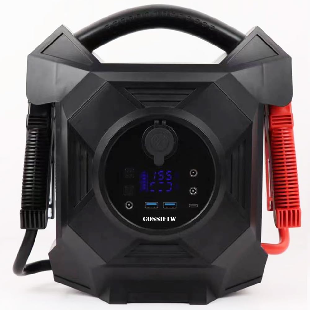 80000mah Battery Jumper - 12 24V Jump Starter with 4 Guage Wire Clips 10000A Heavy Duty Truck Bus