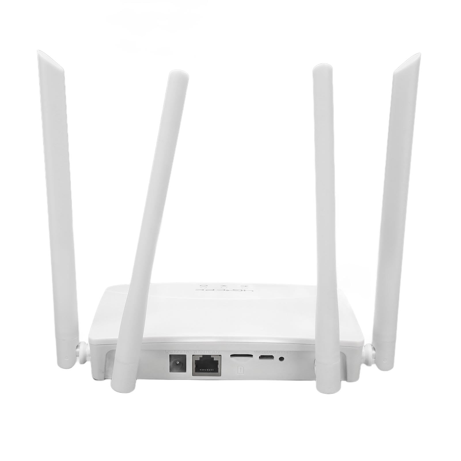 Router 4G LTE, Bezprzewodowy Router Wi-Fi 300Mbps z Gniazdem Karty SIM, 4 Anteny o Dużym Wzmocnieniu, Zasięg do 200m, Obsługuje 4G LTE w Europie i Azji, Port LAN, Łatwy w Użyciu