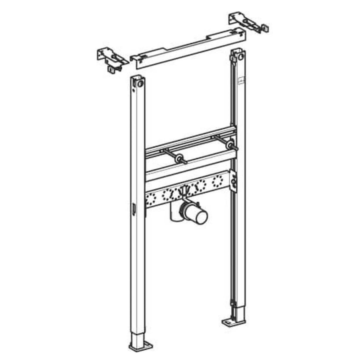 Geberit DuofixBasic Element für Waschtisch, 112 cm, Standarmatur / Montageelement für Trockenbau - Nr. 458.404.00.1 5