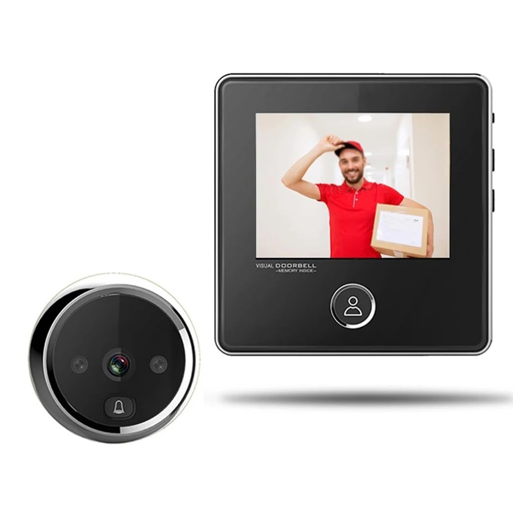 Visionneuse de porte LCD pour sécuriser votre entrée avec caméra de nuit et sonnette intégrée