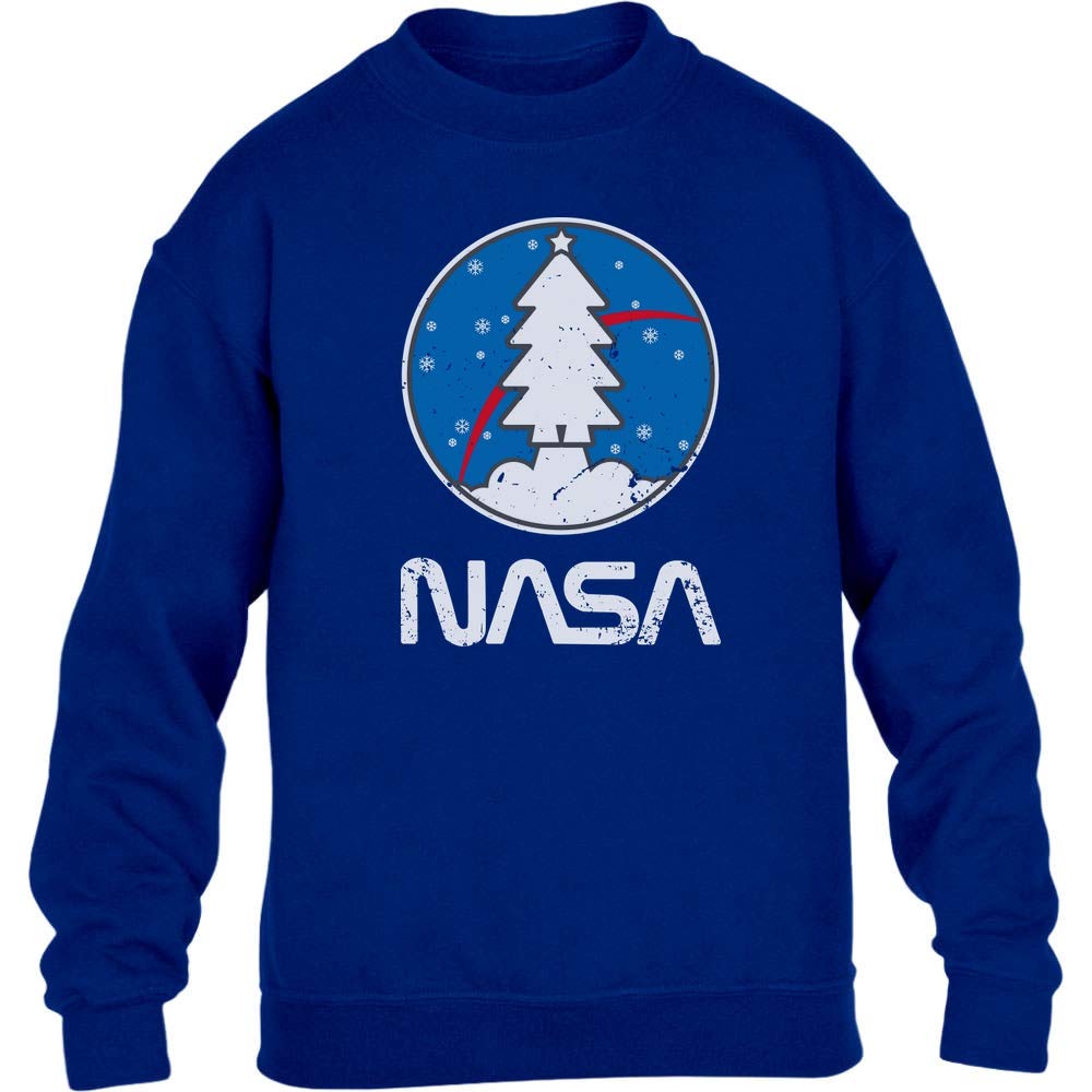 Shirtgeil NASA Logo Galaxy Streetwear Outfit Maglietta Donna Scollo a V Small Nero