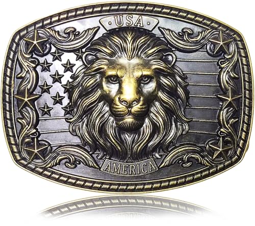 Image of Western Cowboy Belt Buckles Men - Western Belt Buckle Vintage Country Belt Buckle for Men Women Cowgirl Cowboy Gifts
