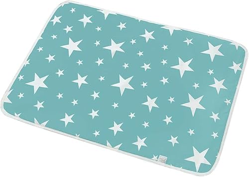 おむつ替えシート おむつ替えマット 星柄 携帯用 防水 50*70cm 出産準備 ベビー用品 オムツ替え 女性 生理 ベッドマット 介護用品 抗菌 消臭 旅行 持ち運び 洗濯可 (緑)
