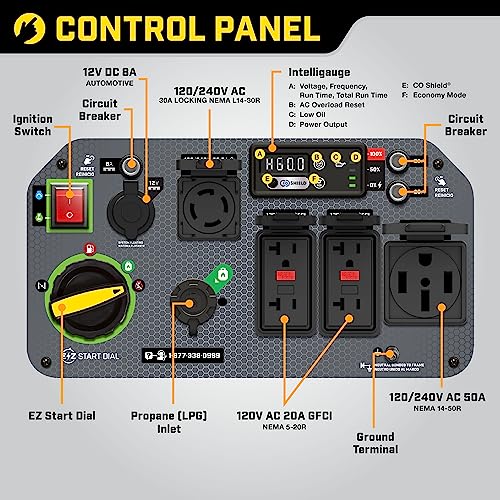 Champion Power Equipment 201175 8500-Watt Electric Start Dual Fuel Home Backup Portable Inverter Generator thumb #12