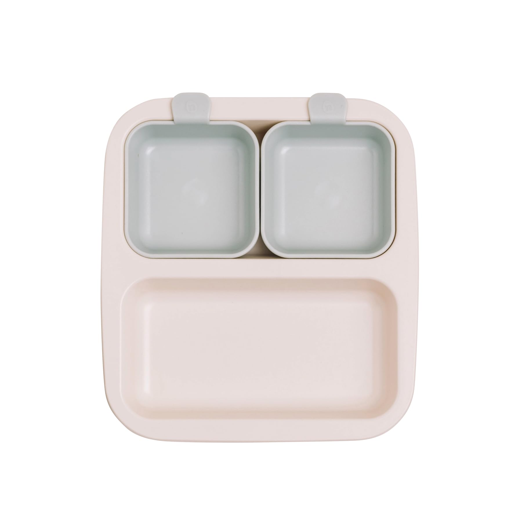 NESTIQUE Mini Plate for Baby & Toddler Plate | BPA-Free Kids Dinnerware | Divided Design | Heat Resistant Microwave and Dishwasher Safe (Vanilla Mint)