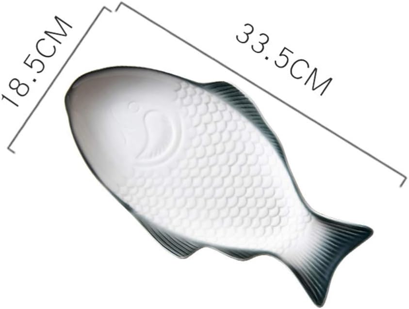 DOITOOL Fish Shape Plate Creative Snack Storage Ceramic Plate Decorative Tray Dinnerware