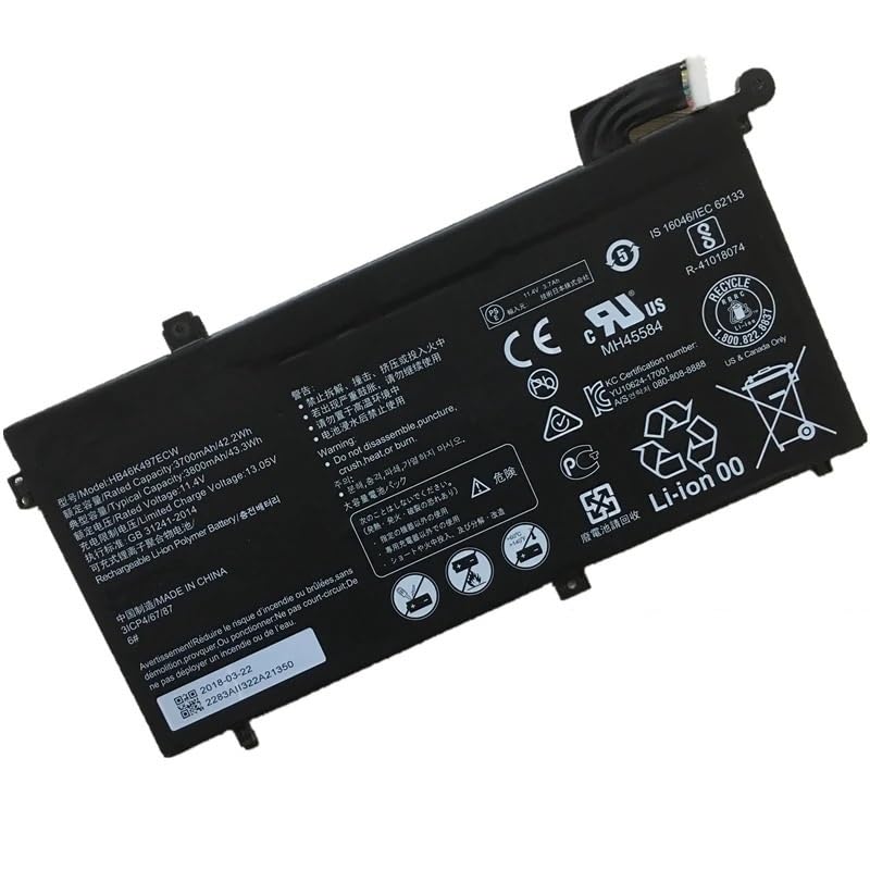 Batterie HB46K497ECW pour Huawei Matebook D 2018, idéale en voyage