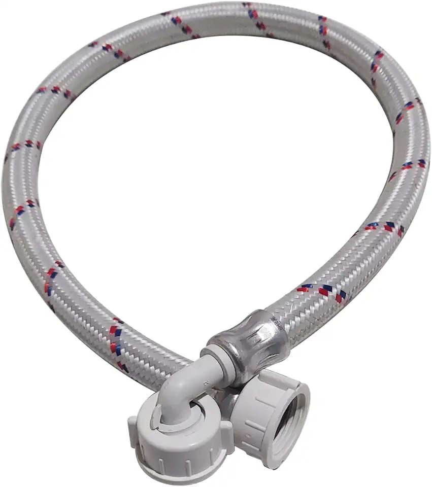 Mangueira de Entrada de Agua Quente ou Fria 2 metros Reforçada ideal para Máquina Lavadora Lava e Seca Compatível com Todas Marcas