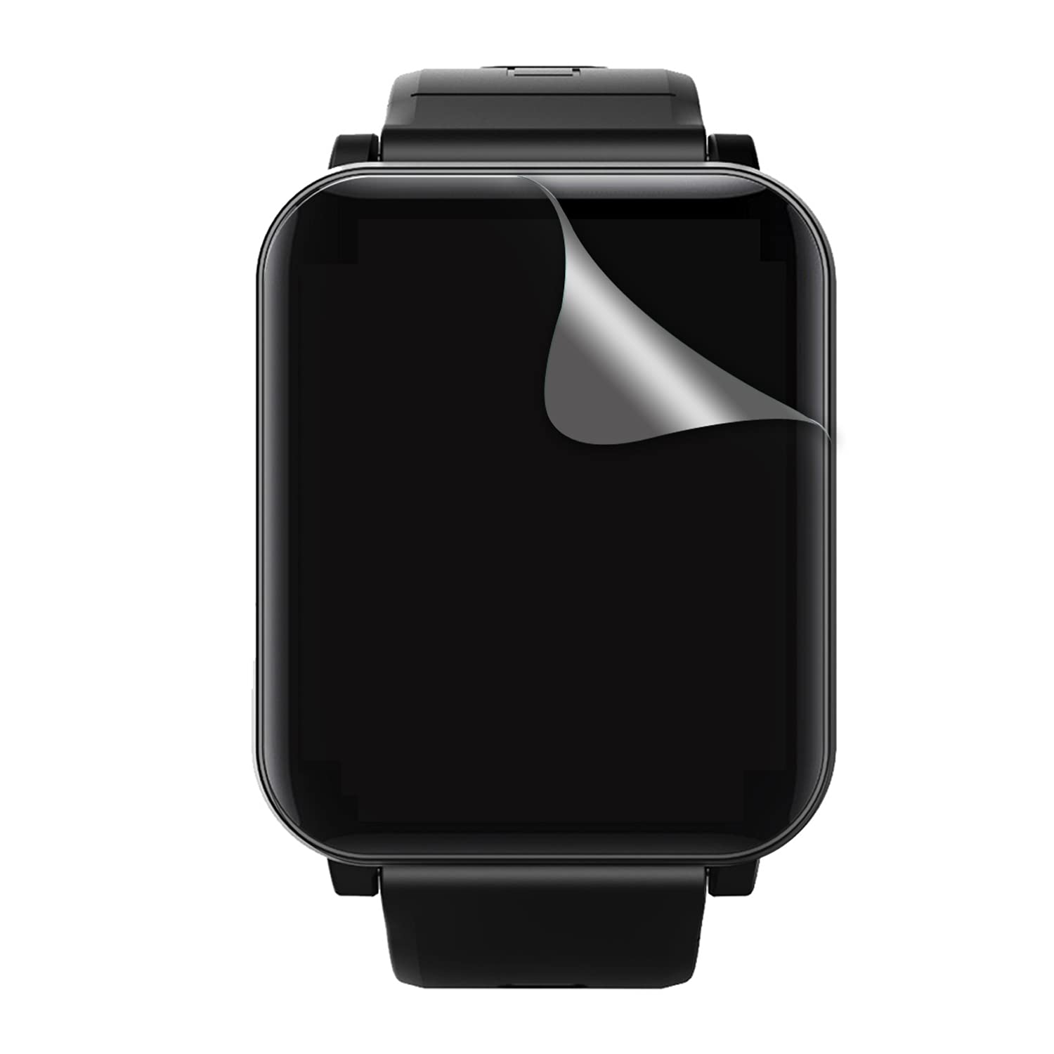 EnlineaUltrathin 0.125 mm Anti Shock Edge to Edge Coverage Smart Watch Screen Guard Flexible Watch Screen Protector for GOQii Smart Vital Fitness SpO2 (Clear, 3)