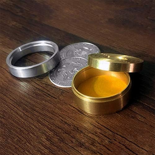 SUMAG Duvivier Coin Box (Half Dollar) -Three in One Box Magic Tricks for Magicians Appear Vanish Coin Magic Close up Illusion Props Gimmick