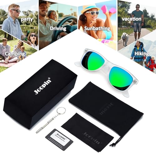 Image of Joopin Square Sunglasses Polarized UV400 Designer Sun Glasses Men Women