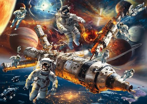 Schmidt Spiele 58538 Mondes stellaires Magiques, en apesanteur dans l’Espace, Michele Farella, Puzzle de 1000 pièces