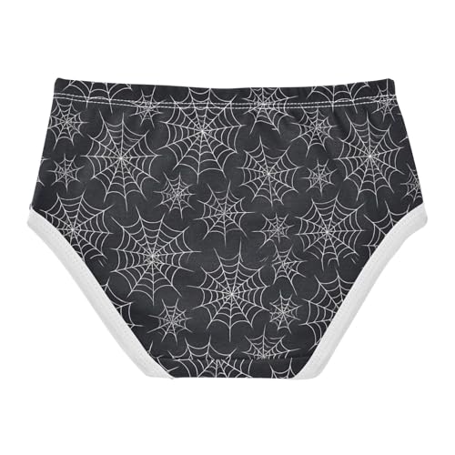 Joisal Girls Underwear Toddler 2t Cotton Girl Panties Cute Aesthetic Briefs Undies Kids White Spider Webs Black2