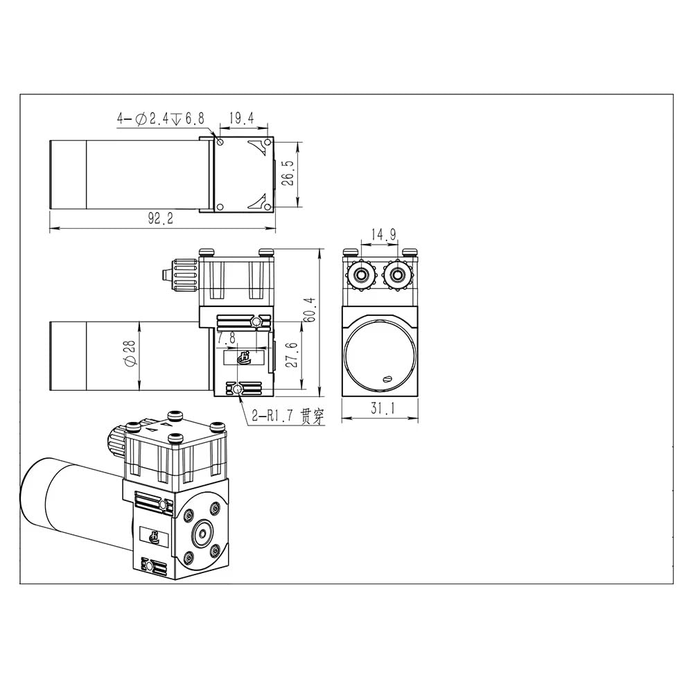 iDili Gas Sampling Pump, VOCs Gas/Liquid Dual-Use Micro Diaphragm Pump, Online Monitor Air Pump