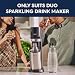 Sodastream Glasflasche 1L für DUO & E-DUO · 2er-Pack · DUO Glasflasche mit Schraubverschluss für Sprudelwasser · spülmaschinenfest · Premium Glas-Karaffe · nur mit SodaStream DUO & E-DUO kompatibel