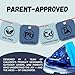 HSYAAMOO Kids PVC Rain Boots with Drawstring – Waterproof Lightweight Dinosaur Rain Shoes for Boys, Non-Slip Glitter Blue Rain Boots