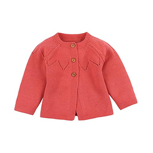 Winter Baby Sweater,Finesr Infant Toddler Baby Boys Girls Knitted Cardigan Coat Crochet Jacket Sweaters Soft Warm Outwear (Orange, 6 Months(70))