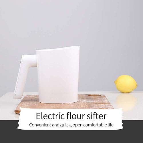 Miniatura 7 de Tamiz de harina eléctrico a pilas, herramienta de cocina de mano para hornear pastelería, fácil de limpiar, mango ergonómico