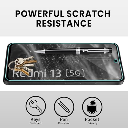 Image of ArmourPro Military Grade Matte Anti-Glare Tempered Glass Screen Protector for Redmi 13, Redmi 12 and Poco M6 Pro (6.79 Inch) With Installation Kit | Edge to Edge Coverage | Black (Pack of 2)