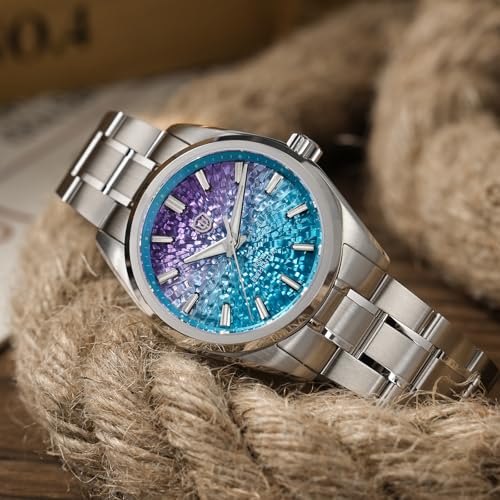 Image of watchdives WD0003C Elementum Original Design Men Watch VH31 Sweep Second Quartz Watch 36mm Sapphire Crystal Luxury Wristwatch 100m Waterproof Stainless Steel