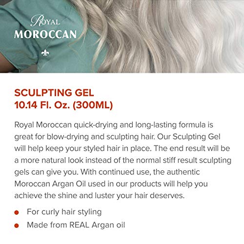Sculpting Gel | Moroccan Argan Oil For Hair | Curly Hair Styling Gel | Hair Styling & Smoothing Products | Quick Drying | Royal Moroccan Argan Oil Hair Products | 300 Ml (10.14 Fl Oz) #TOP1