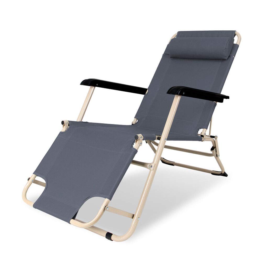 Chaise longue de jardin pour terrasse et camping transat gris