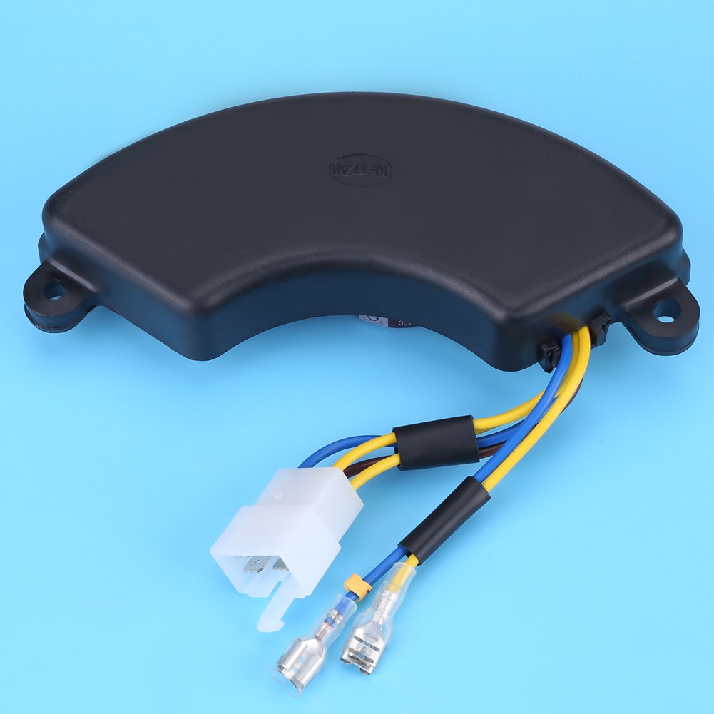 Regolatore Di Tensione Automatico AVR Per Generatore A Benzina 6,5kW-8,5kW (6 Fili, 2 Fasi) - Custodia In Alluminio, Vite Di Regolazione Manuale - Ricambio Per Gruppo Elettrogeno - 6