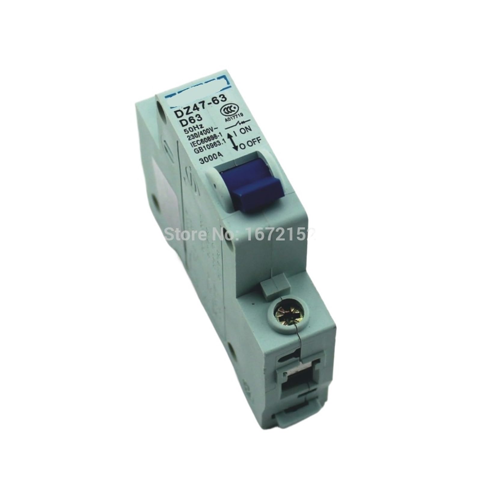 CHULKJFX 1P 63A D Type 240V/415V 50HZ/60HZ Miniature Circuit Breaker C45
