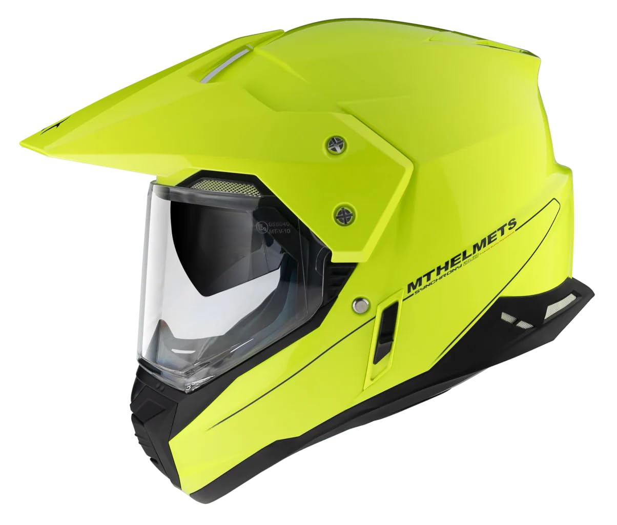 Casco Trail Moto MT Helmets SYNCRONY Amarillo Fluor HOMOLOGACION 22.05 Talla S