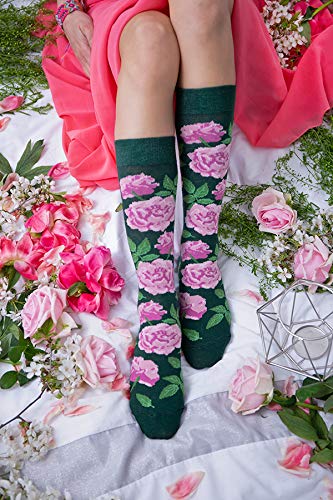 Rainbow Socks - Women Flower Socks Box Gift - 3 Pairs3