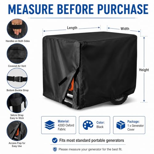 Housse imperméable pour générateur 420D protection extérieure - 6