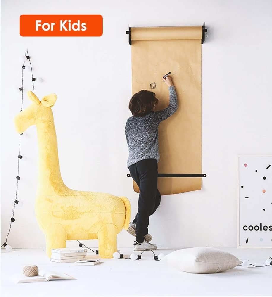 Espositore per Rotoli di Carta Kraft, per Bambini e Adulti, Dispenser di Post-it a Parete, Decorazione per la Cucina della cameretta dei Bambini.(37 cm/14,6 Pollici di Larghezza)