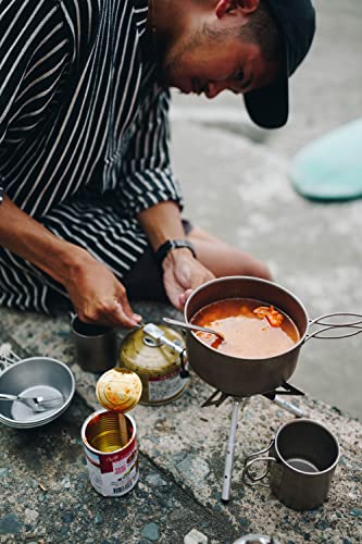 Snow Peak Multi Compact Cook Set, Japanese Titanium, Ultralight and Compact for Camping and Backpacking, Made in Japan, Lifetime Product Guarantee - Image 5