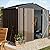 LEMBERI 6x8 FT Outdoor Storage Shed,Tool Garden Metal Sheds with Lockable Door,Outside Galvanized Steel Storage House for Backyard Garden, Patio, Lawn Brown