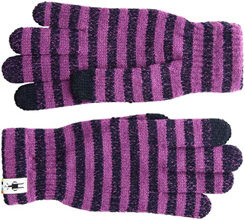 Smartwool Unisex Striped Liner Glove - Merino Wool Touch Screen Compatible Glove