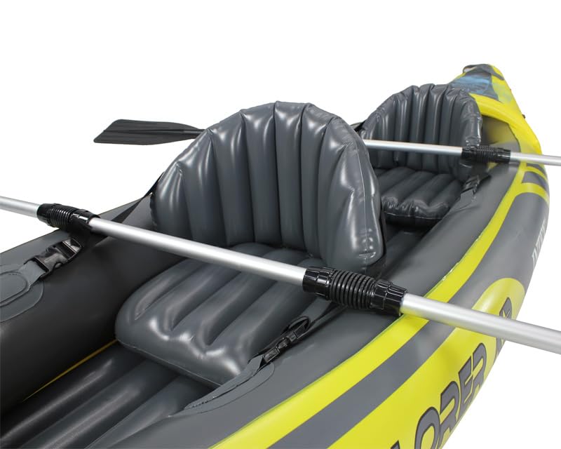 Image of Explorer K2, 2 Person Inflatable Boat for Flood Rescue, Adventure, Rafting, Fishing, Fun and Enjoyment for Your Family with Oars & Air Pump (68307)