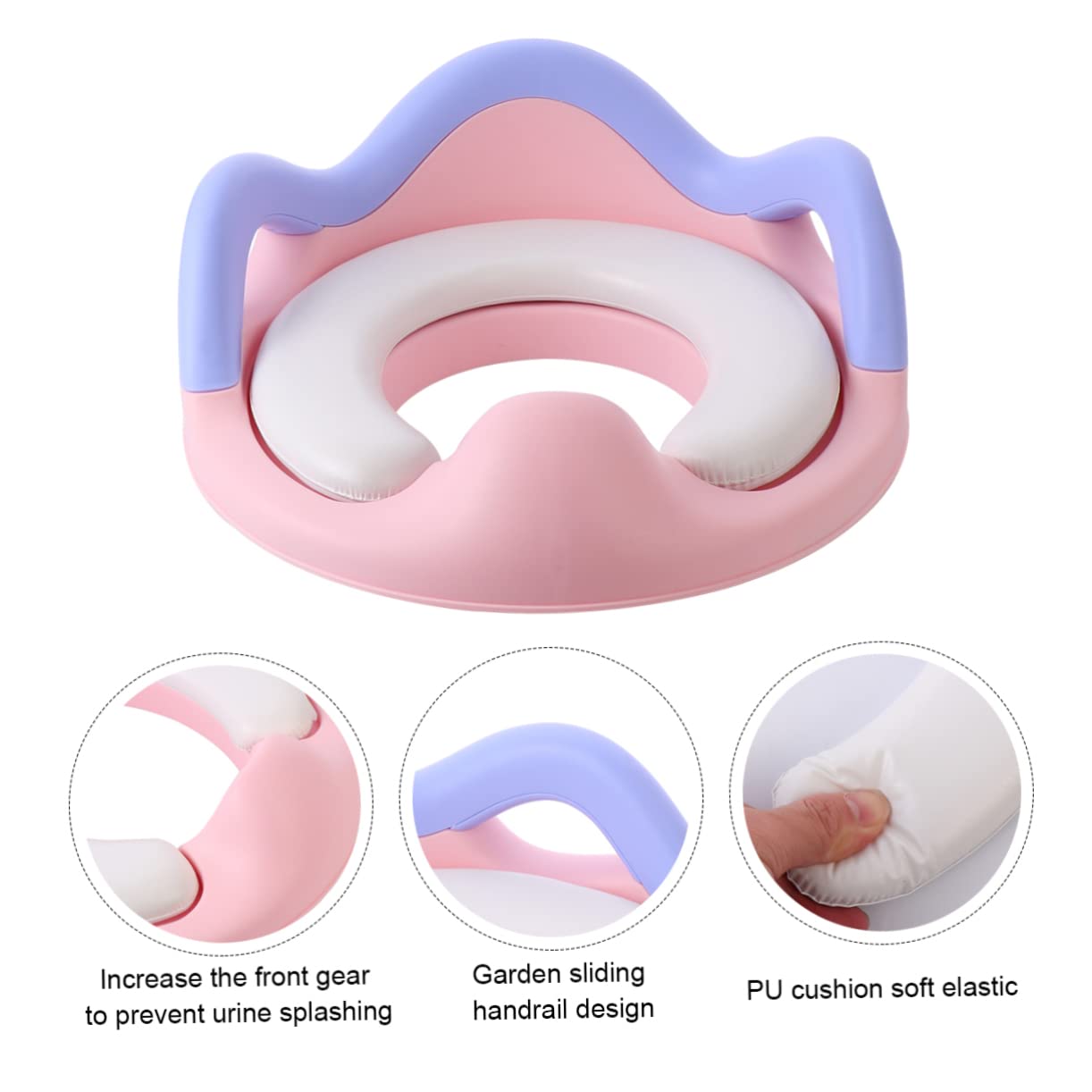 ifundom 1pieza Reductor Para Wc Infantil Anillo Entrenador De Baño Para Niña Funda Antideslizante Manijas De Compatible La Mayoría De Inodoros Para Entrenamiento De Potty Niña y Niñas