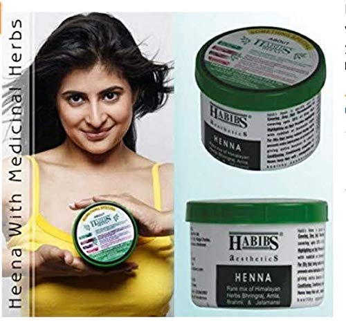 HABIBS COSMETICS Henna Mehendi Powder | Enriched with Bhringraj, Amla, Brahmi, Jatamansi | Natural Hair Coloring Mehendi Powder | For Men & Women | Pack of 5-picture-29