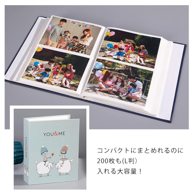 Amazon.co.jp: L判 200枚収納 横入れ 2L判 100枚収納 縦入れ フォト
