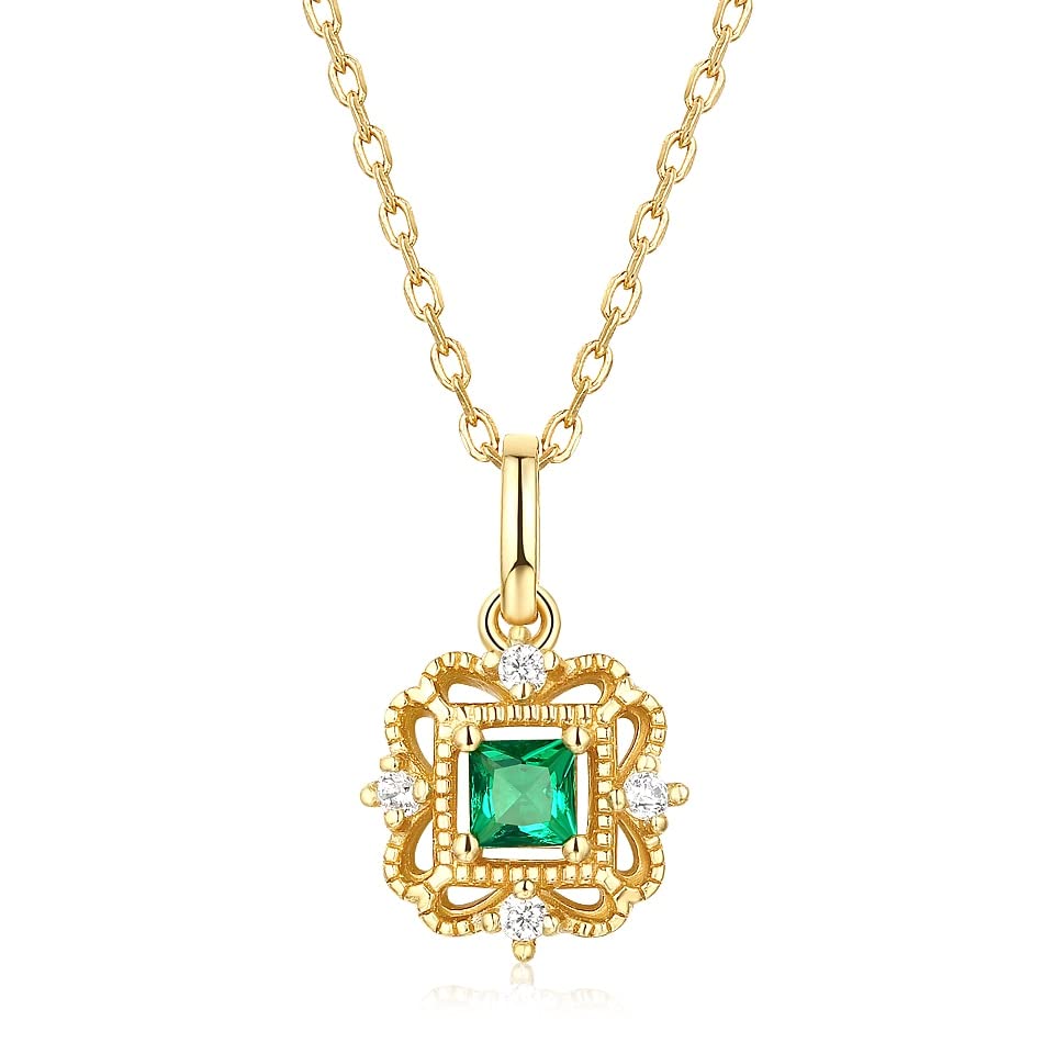 Bijoux en zircon vert pour femme le collier pendentif ideal des fiancailles de reve