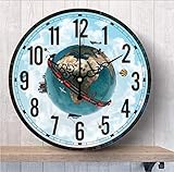 TTbaoz Diámetro 14 Pulgadas Mapa del Mundo Reloj de Pared Tierra Silenciosa Cocina...