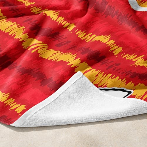 Image of Northwest NFL Kansas City Chiefs Oversized Microfiber Beach Towel, 60 x 70 Inches - Quick Dry, Sand Resistant, Lightweight, Highly Absorbent, Shibori Design